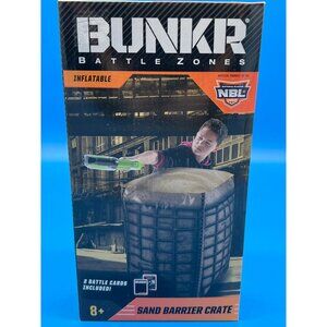Bunkr Sand Barrier Crate Inflatable Battle Zone Gaming Accessory For Dart Blaste